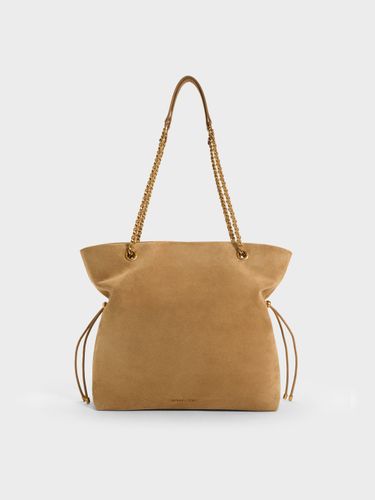 Charles & Keith - Sac cabas à double poignée et lanière tressée en suède recyclé Arya - Charles & Keith - Modalova