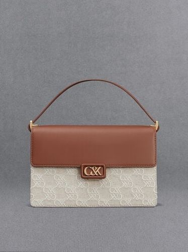 Charles & Keith - Sac porté épaule en cuir et toile bicolore - Charles & Keith - Modalova