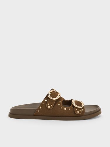 Charles & Keith - Mules à doubles brides cloutées et boucles - Charles & Keith - Modalova