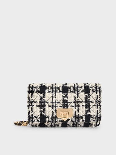 Charles & Keith - Pochette en tweed à bouton-poussoir Cressida - Charles & Keith - Modalova