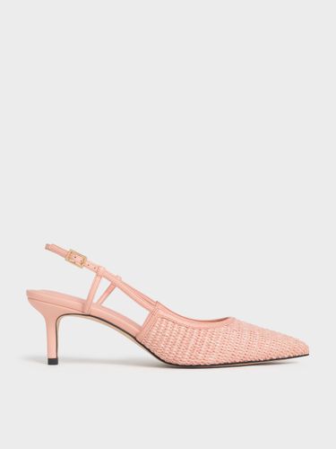 Charles & Keith - Escarpins en raphia à bout pointu et bride arrière - Charles & Keith - Modalova