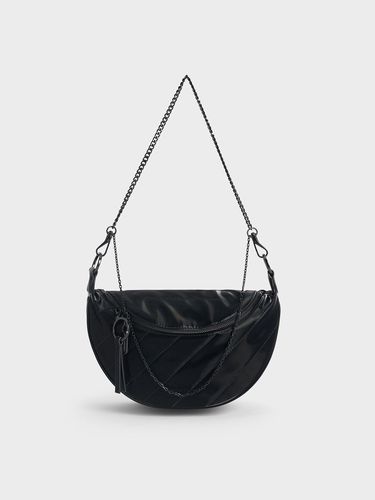 Charles & Keith - Sac bandoulière brillant en demi-lune Philomena - Charles & Keith - Modalova