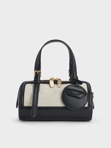 Charles & Keith - Sac de bowling bicolore en toile Enola - Charles & Keith - Modalova