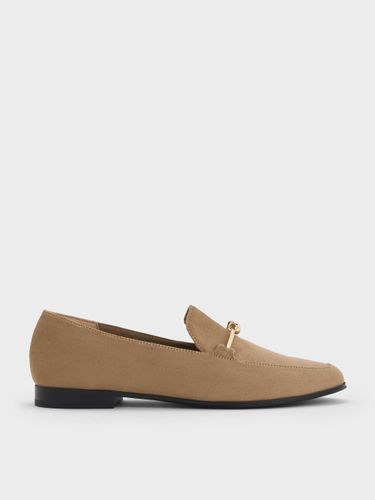 Charles & Keith - Mocassins métallisées en suédine à nœud - Charles & Keith - Modalova