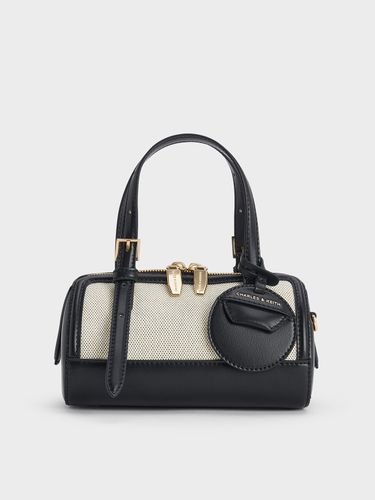 Charles & Keith - Sac de bowling bicolore en toile Enola - Charles & Keith - Modalova