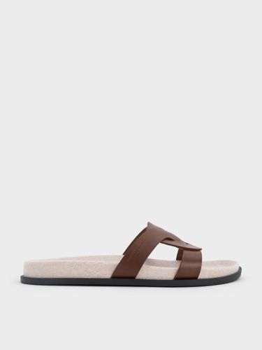 Charles & Keith - Claquettes ajourées croisées en lin - Charles & Keith - Modalova
