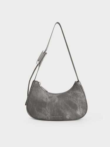 Charles & Keith - Sac porté épaule incurvé en denim à détail métallique - Charles & Keith - Modalova