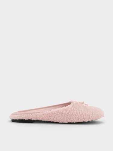 Charles & Keith - Mules ballerines à nœud en faux shearling Nancy - Charles & Keith - Modalova