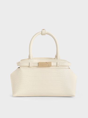 Charles & Keith - Sac cabas allongé à effet croco et détail métallique Aurelia - Charles & Keith - Modalova