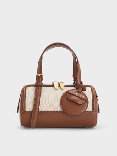 Charles & Keith - Sac de bowling bicolore en toile Enola - Charles & Keith - Modalova