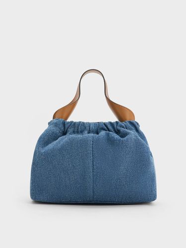 Charles & Keith - Sac à main souple et froncé en denim à poignée en chaîne Ally - Charles & Keith - Modalova