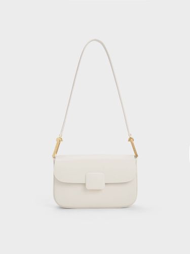 Charles & Keith - Sac porté épaule carré à bouton-poussoir Koa - Charles & Keith - Modalova