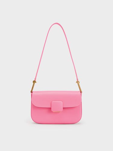 Charles & Keith - Sac porté épaule à bouton-poussoir carré Koa - Charles & Keith - Modalova