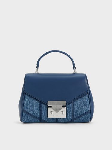 Charles & Keith - Sac à main en denim à motif chevron Eudora - Charles & Keith - Modalova