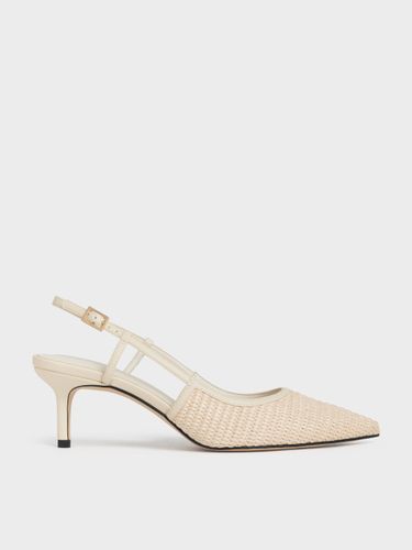 Charles & Keith - Escarpins en raphia à bout pointu et bride arrière - Charles & Keith - Modalova