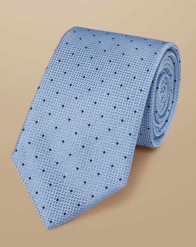 Cravate En Soie À Pois - Et Bleu De France par - Charles Tyrwhitt - Modalova