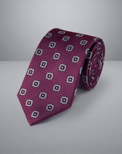 Cravate Florale En Soie - Violet Raisin en par - Charles Tyrwhitt - Modalova