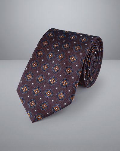 Cravate En Soie Médaillon Résistant Aux Taches - Bonbon par - Charles Tyrwhitt - Modalova