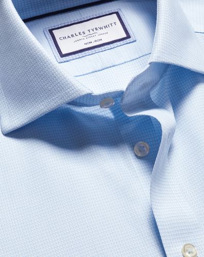 Chemise Extensible À Tissage Kensington Et Col Italien Sans Repassage - par - Charles Tyrwhitt - Modalova