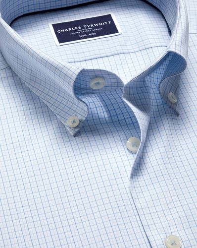 Chemise Oxford À Motif Quadrillé Et Col Boutonné Sans Repassage - par - Charles Tyrwhitt - Modalova