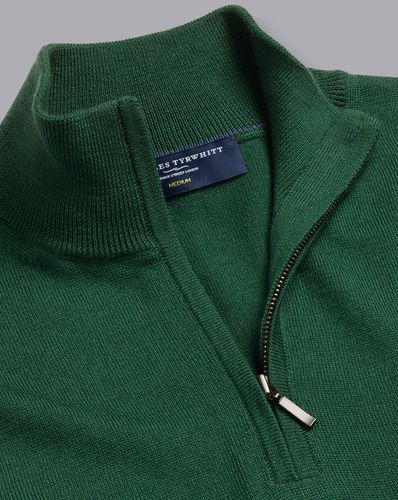 Pull En Mérinos À Col Fermeture Éclair - par - Charles Tyrwhitt - Modalova