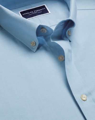 Chemise En Sergé De Coton Brossé - par - Charles Tyrwhitt - Modalova