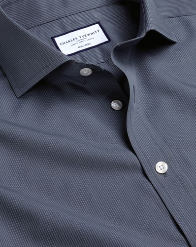 Chemise À Rayures Milleraies En Popeline À Col Italien Sans Repassage - Chiné par - Charles Tyrwhitt - Modalova