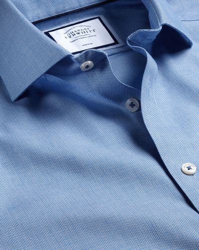 Chemise À Col Italien Sans Repassage À Tissage Henley - Océan par - Charles Tyrwhitt - Modalova