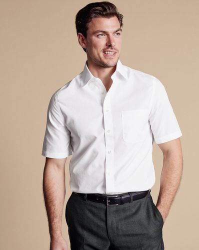 Chemise À Manches Courtes En Popeline Sans Repassage - par - Charles Tyrwhitt - Modalova