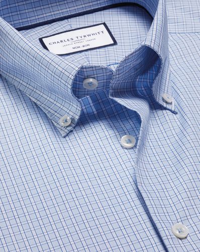 Chemise À Tissage Oxford Nervuré Et Carreaux Sans Repassage - par - Charles Tyrwhitt - Modalova