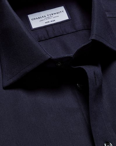 Chemise En Tissu Royal Oxford À Col Italien Sans Repassage - par - Charles Tyrwhitt - Modalova