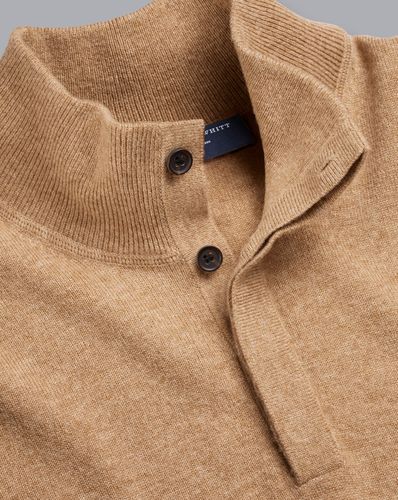 Pull En Laine Mérinos Et Cachemire À Col Boutonné - par - Charles Tyrwhitt - Modalova