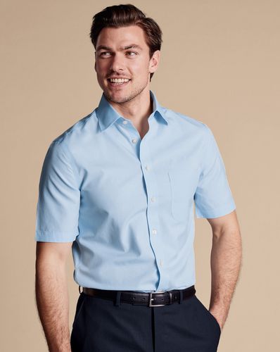 Chemise À Manches Courtes En Popeline Sans Repassage - par - Charles Tyrwhitt - Modalova