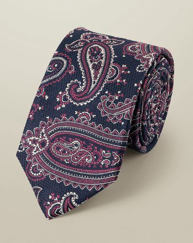 Cravate En Soie À Motif Cachemire - Encre par - Charles Tyrwhitt - Modalova