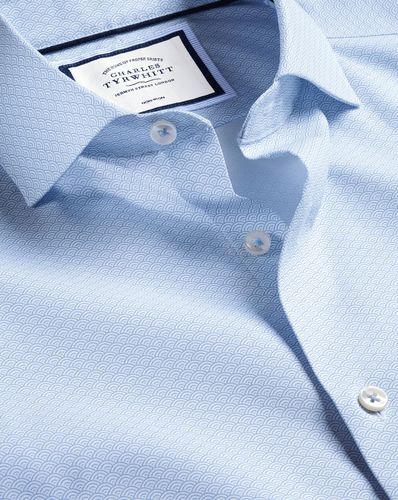 Chemise À Col Semi-Italien Sans Repassage Rayon De Soleil - Bleuet par - Charles Tyrwhitt - Modalova