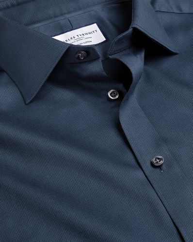 Chemise À Tissage Windsor Et Col Semi-Italien En Coton Égyptien - Acier par - Charles Tyrwhitt - Modalova