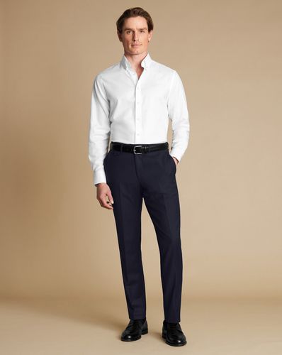 Pantalon Extensible En Laine Et Sergé - par - Charles Tyrwhitt - Modalova