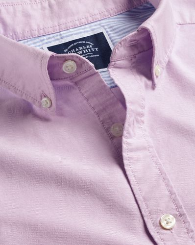 Chemise Oxford Délavée À Col Boutonné - Violet en par - Charles Tyrwhitt - Modalova