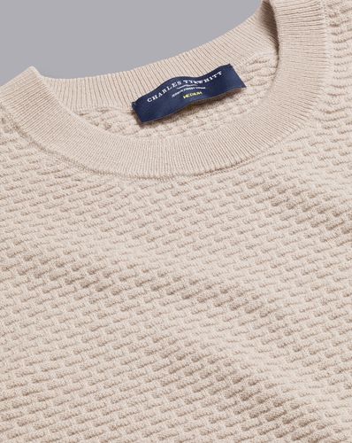 Craie Pull Texturé En Coton Et Mérinos À Col Rond en par - Charles Tyrwhitt - Modalova