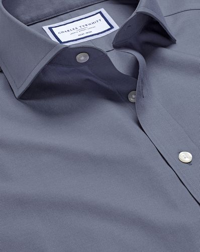 Chemise En Sergé À Col Italien Sans Repassage - Chiné par - Charles Tyrwhitt - Modalova