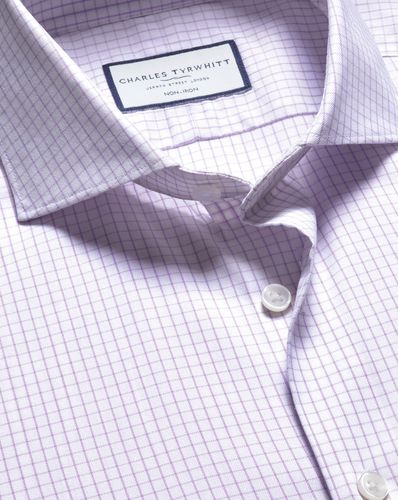 Chemise Performance En Sergé À Petits Carreaux Sans Repassage - Foncé par - Charles Tyrwhitt - Modalova