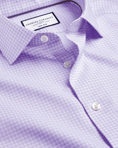 Chemise En Lin Et Coton À Carreaux Sans Repassage - par - Charles Tyrwhitt - Modalova