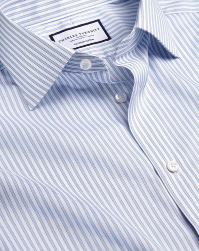 Chemise À Rayures En Coton Égyptien À Col Semi-Italien - par - Charles Tyrwhitt - Modalova