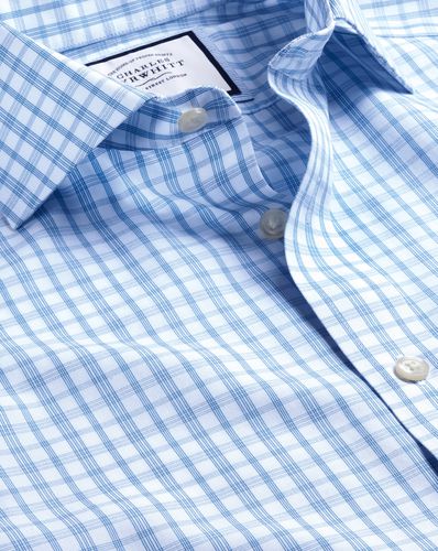 Chemise À Carreaux Graphiques Et Col Italien Sans Repassage - par - Charles Tyrwhitt - Modalova