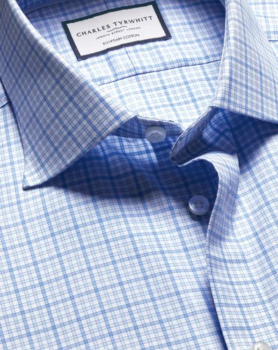 Chemise De Luxe À Carreaux Multiples - Bleuet par - Charles Tyrwhitt - Modalova