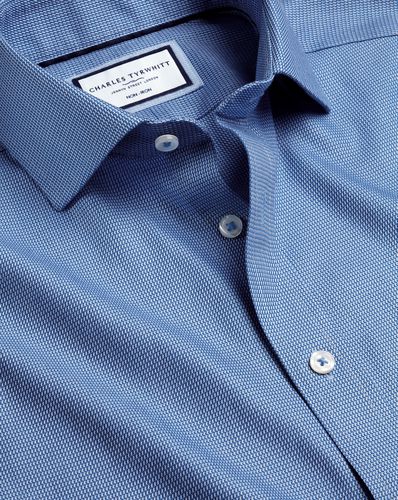 Chemise À Tissage Mayfair Et Col Italien Sans Repassage - Cobalt par - Charles Tyrwhitt - Modalova