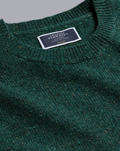 Pull En Laine Mérinos Donégal À Col Rond Épais - Sarcelle par - Charles Tyrwhitt - Modalova