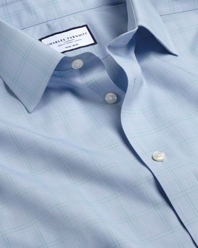 Chemise En Popeline À Carreaux Prince De Galles Sans Repassage - par - Charles Tyrwhitt - Modalova