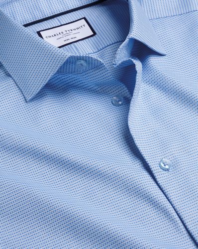 Chemise Extensible À Texture Carrée Sans Repassage - par - Charles Tyrwhitt - Modalova