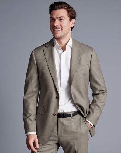 Veste De Costume Peau De Requin - Taupe en par - Charles Tyrwhitt - Modalova